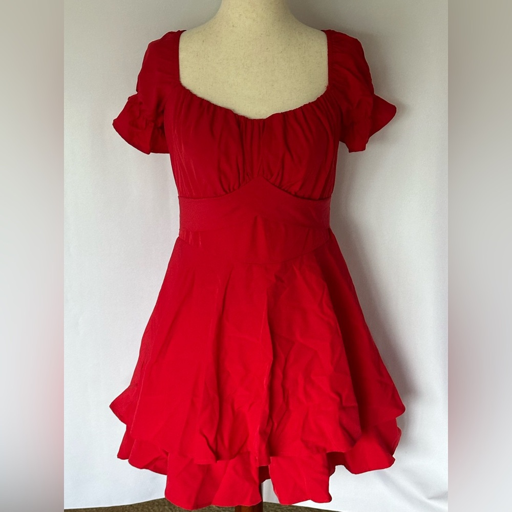 NWOT Red Boho Romper